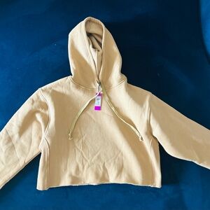 NWT Jac Parker Cozy Nights Cropped Hoodie. Camel Colored. Women’s Size 8.